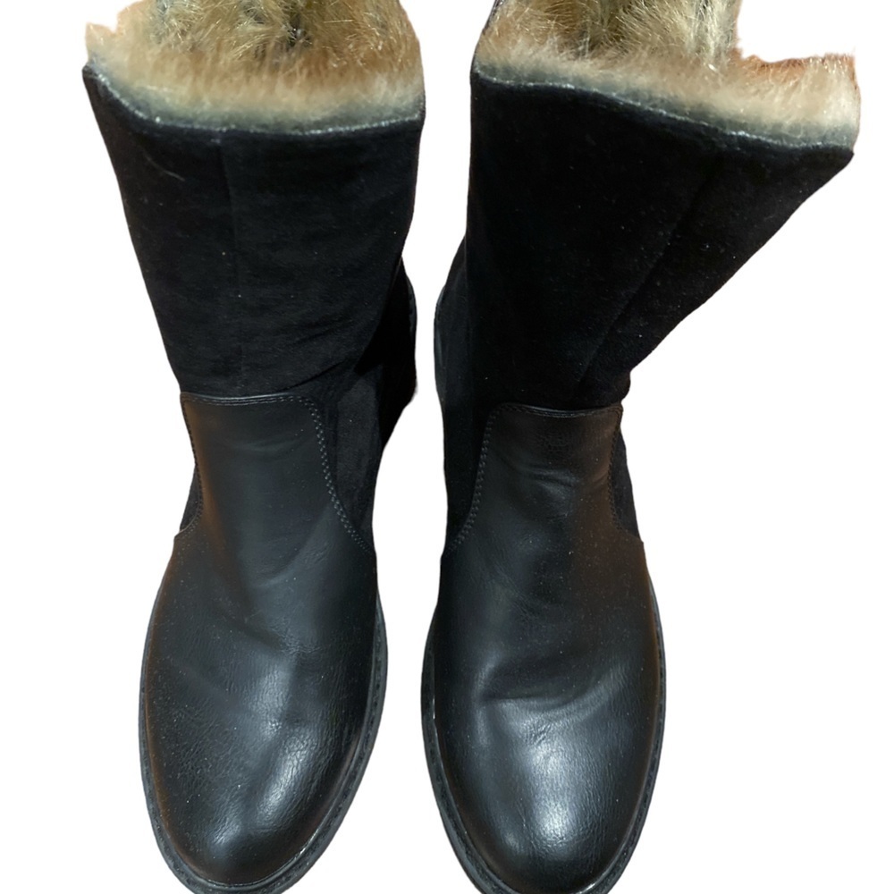 Patricia Saige by Spring Step Faux fur Boots Black | Size EU 38 | US 8